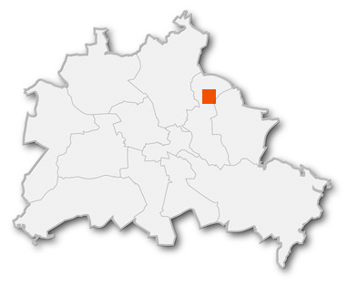 Karte von Berlin (Umrisse, Bezirksgrenzen)  Increa #5388730